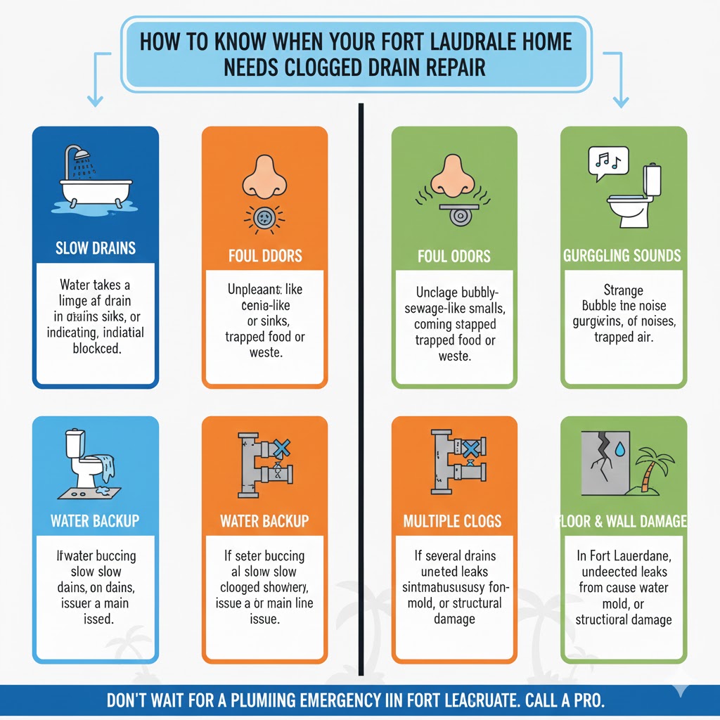 How to Know When Your Fort Lauderdale Home Needs Clogged Drain Repair